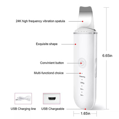 GlowSonic - Ultrasonic Facial Skin Scrubber & Skin Lifter with 4 Modes